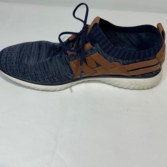 Cole Haan Mens Grandmotion Stitchlite Woven Navy Leather Sneaker Shoes - Size 11 - Picture 8 of 11